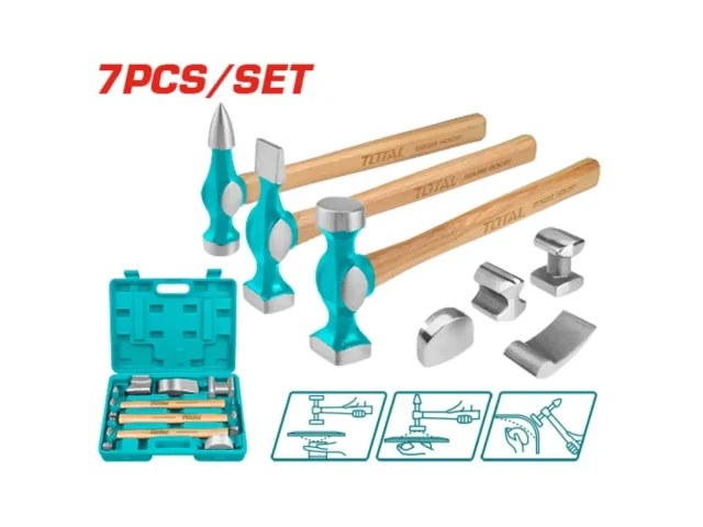 Total Body and Fender Hammer and Dolly Set, 7 Pcs (TBAFO712)