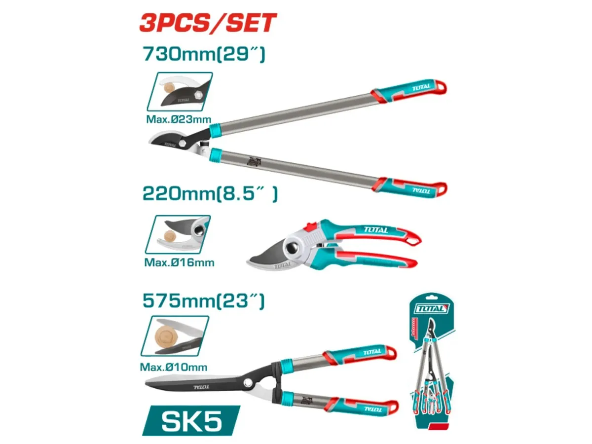 Total Pruning Shears Set, 3 Pcs (THT1576033)