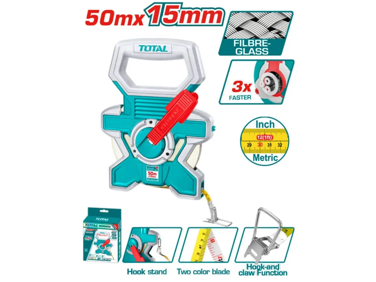 متر فايبر 50 م توتال (TMTF18506)
