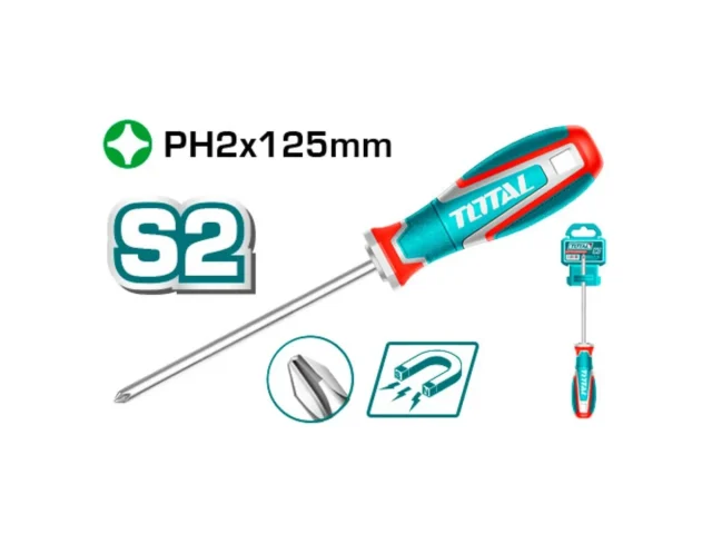 مفك صليبه 125×2 توتال (TSDPH2125)